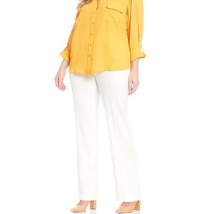 NWT!! Investments Park Avenue Fit 22WS White Pants